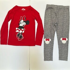 Disney Girls’ Minnie Mouse 2 Piece Outfit Set, Size 6